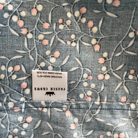 FRENCH CROWN MEN'S SZ 44 COTTON SS FLORAL DRESS SHIRT - Picture 8 of 10